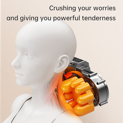 3D Kneading Massage Pillow, Neck Massager with Heat, Shoulder and Back Relief Cushion, Portable Stress Relax Device
