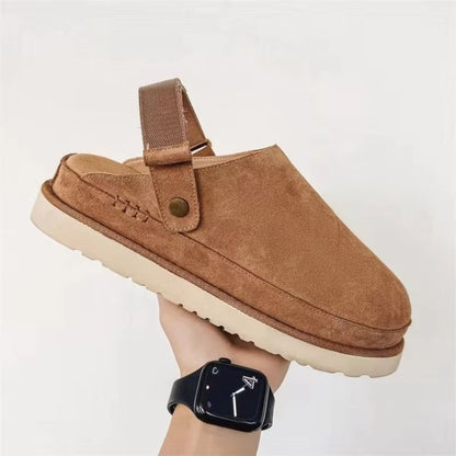 CashmereLined Platform Snow Boots  Womens ThickSole Winter HalfSlippers With Fuzzy Upper 8