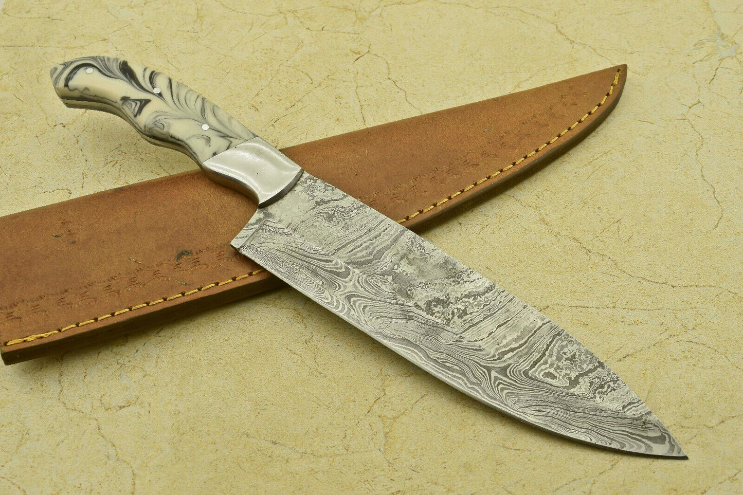 Hand Forged Damascus Chef Knife Professional Kitchen Tool