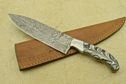 Hand Forged Damascus Chef Knife Professional Kitchen Tool 1