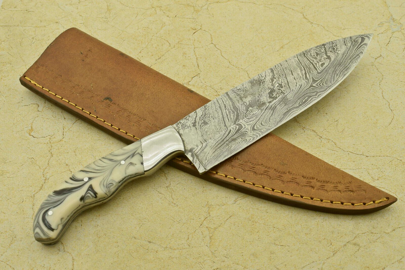 Hand Forged Damascus Chef Knife Professional Kitchen Tool 2