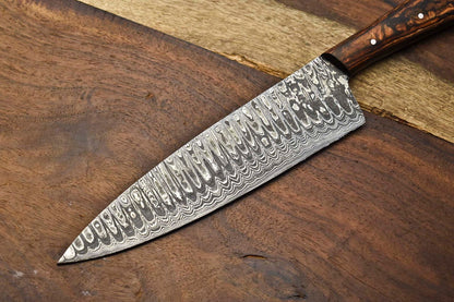 Handmade Damascus Steel Cooking Knife With Razor Sharp Edge 2