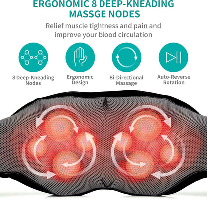 U Shape Deep Kneading Electric Massage Pillow Heated Neck And Shoulder Massager Back And Body Relax 2