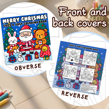 Merry Christmas Coloring Book for Adults, Perfect Gift for Party and Birthday, Adult Drawing Book
