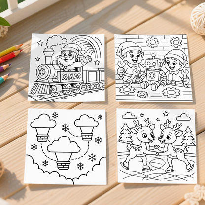 Merry Christmas Coloring Book for Adults, Perfect Gift for Party and Birthday, Adult Drawing Book