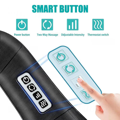 U Shape Deep Kneading Electric Massage Pillow Heated Neck And Shoulder Massager Back And Body Relax 3