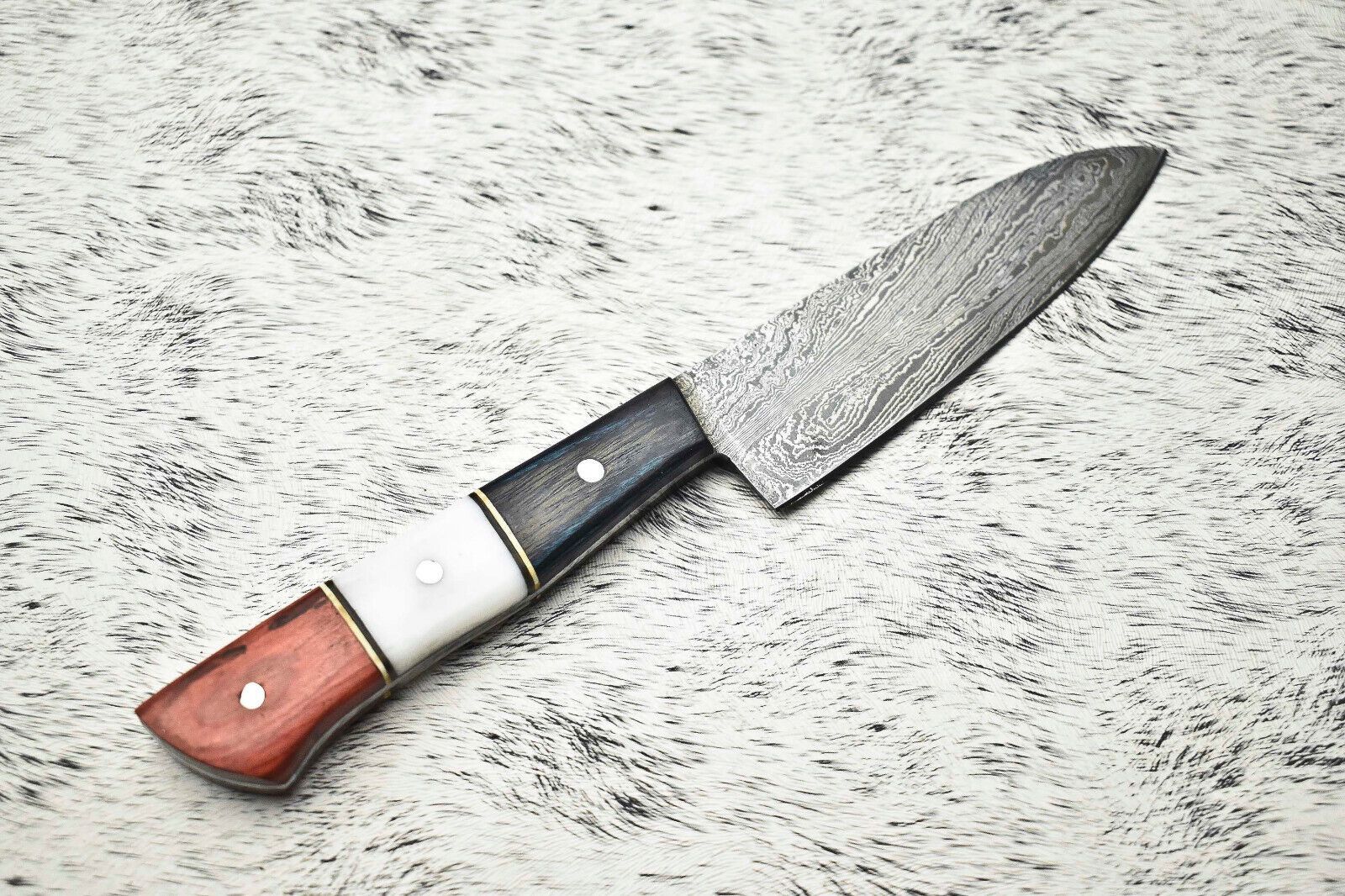 Handcrafted Damascus Steel Chef Knife  Premium Full Tang Cooking Blade 3