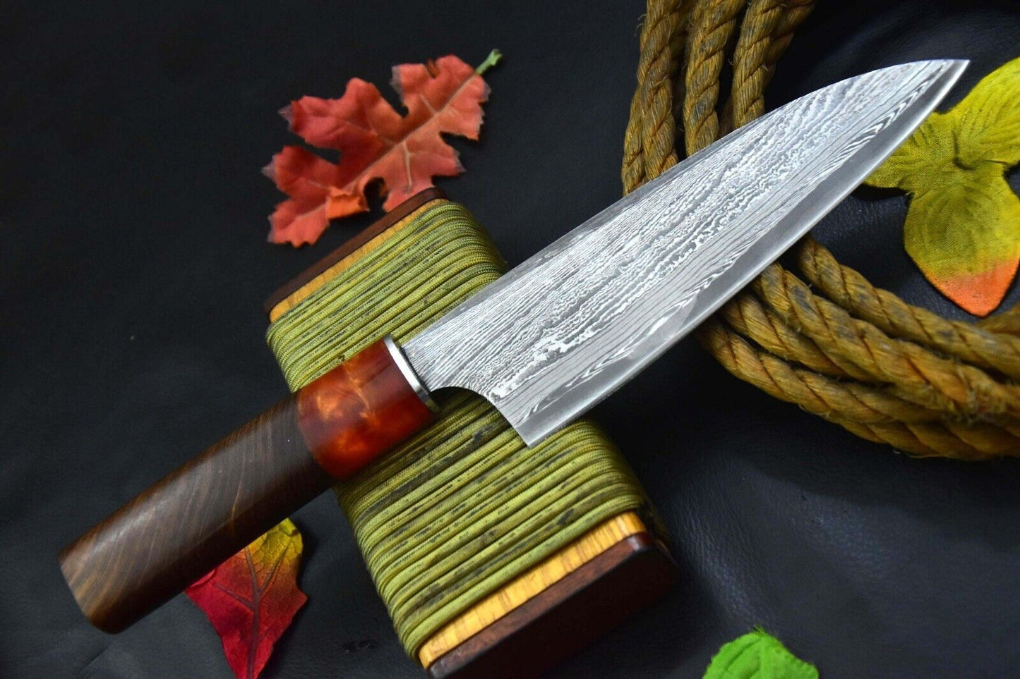 Elegant Handmade Damascus Steel Chef Knife  Durable Professional Blade 2