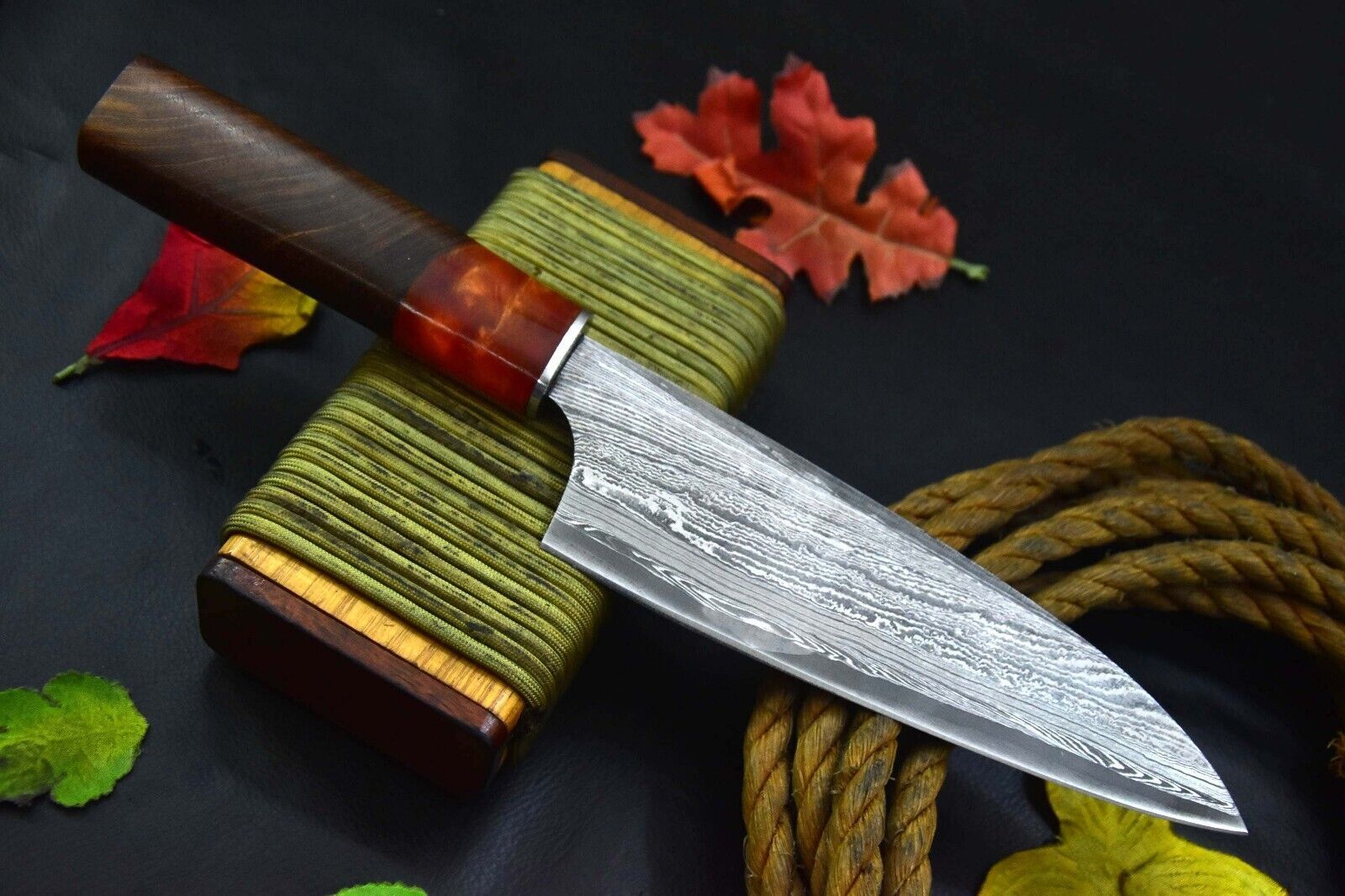 Elegant Handmade Damascus Steel Chef Knife – Durable Professional Blade