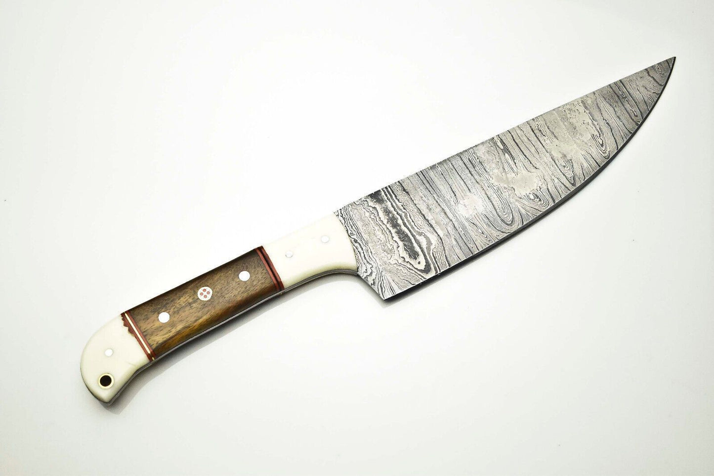 Authentic Forged Damascus Steel Chef Knife  Premium Culinary Kitchen Tool 4
