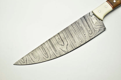 Authentic Forged Damascus Steel Chef Knife  Premium Culinary Kitchen Tool 2