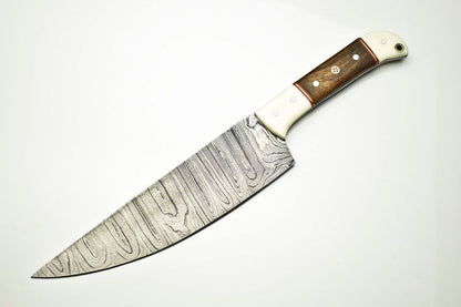 Authentic Forged Damascus Steel Chef Knife – Premium Culinary Kitchen Tool