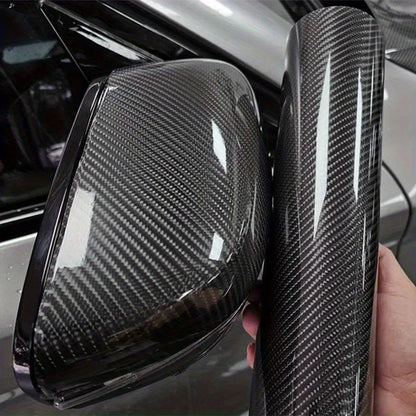 Glossy Black Carbon Fiber Wrap Matte Car Body Foil Auto Accessories Sticker Motorcycle Decoration F 3