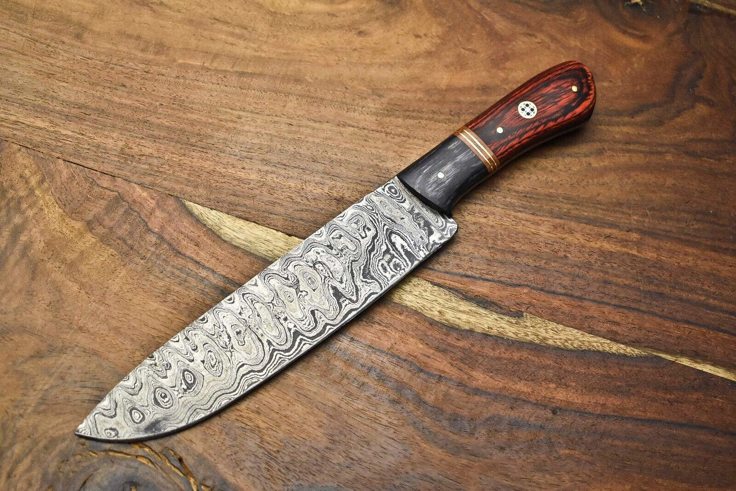 Mastercrafted Damascus Steel Chef Knife – Handmade Full Tang Perfection