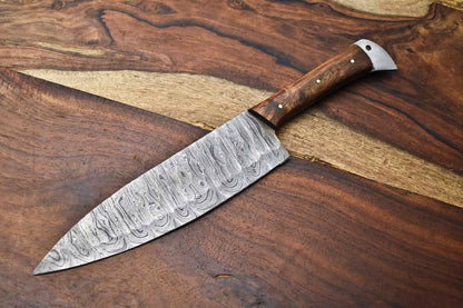Handmade Damascus Chef Knife – Professional Kitchen Tool for Precision Cutting
