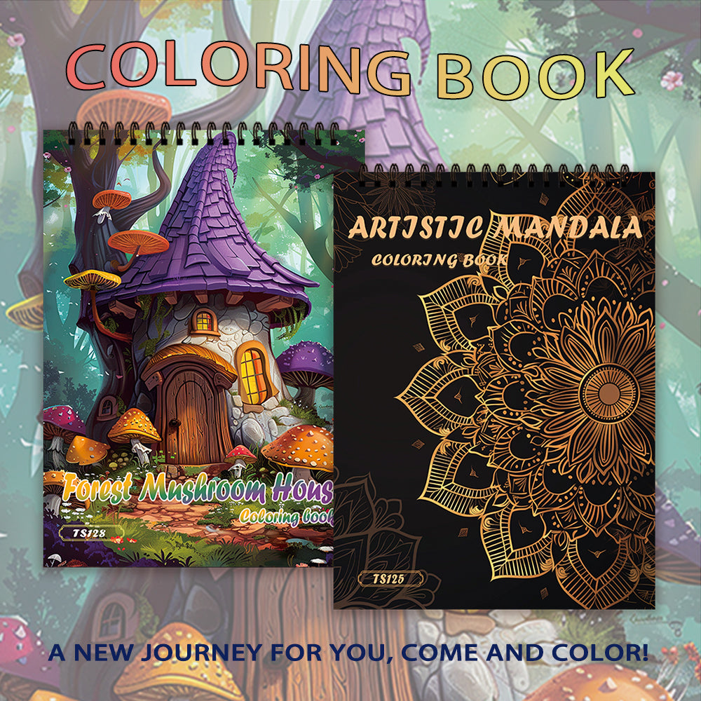 Adult Drawing Book for Stress Relief, Premium Thick Paper, Ideal Halloween and Christmas Gift Options