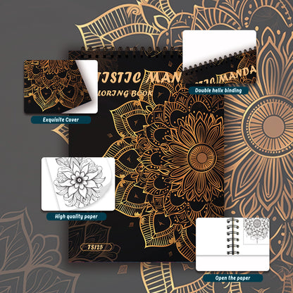 Adult Drawing Book for Stress Relief, Premium Thick Paper, Ideal Halloween and Christmas Gift Options