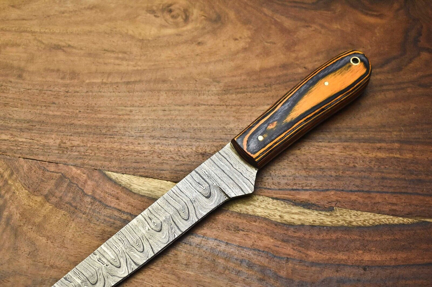Forged Damascus Steel Chef Knife  Handmade Culinary Art For Professionals 1