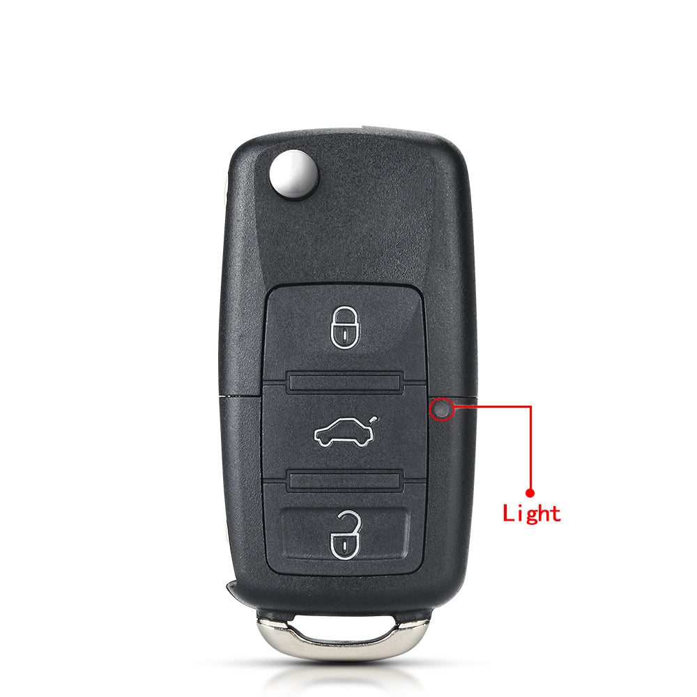 Flip Key Shell for Volkswagen VW Polo Passat Tiguan Golf Seat Skoda, Folding Car Remote Case