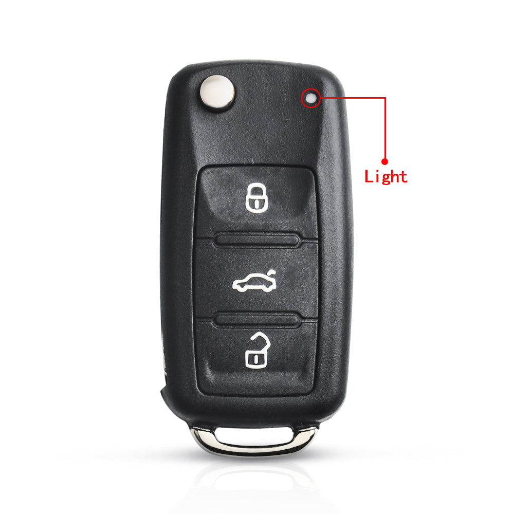 Flip Key Shell for Volkswagen VW Polo Passat Tiguan Golf Seat Skoda, Folding Car Remote Case