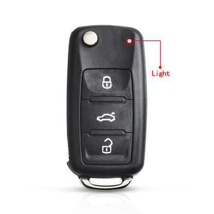 Flip Key Shell for Volkswagen VW Polo Passat Tiguan Golf Seat Skoda, Folding Car Remote Case