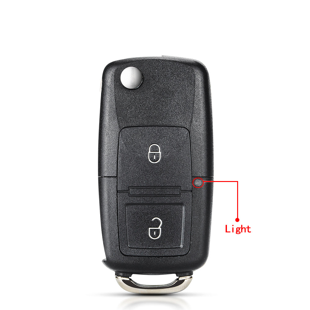 Flip Key Shell for Volkswagen VW Polo Passat Tiguan Golf Seat Skoda, Folding Car Remote Case