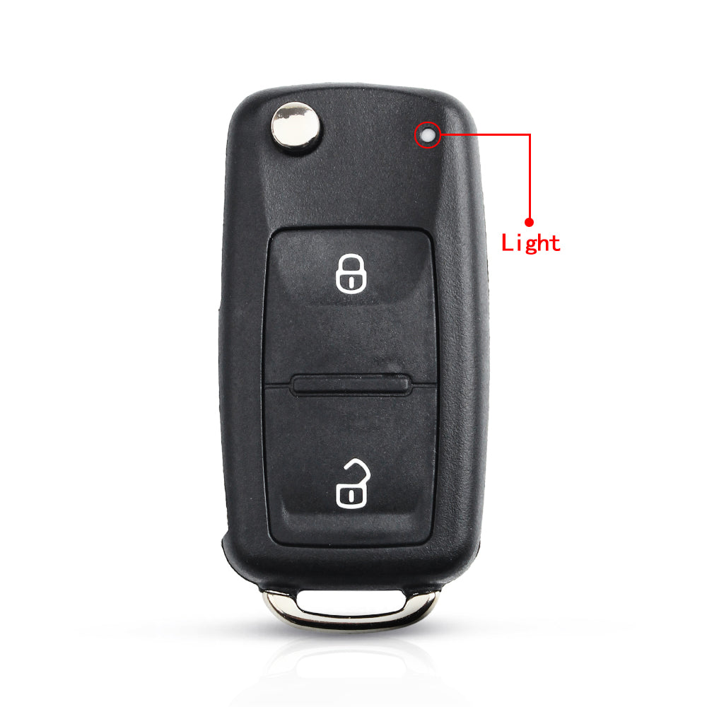 Flip Key Shell for Volkswagen VW Polo Passat Tiguan Golf Seat Skoda, Folding Car Remote Case