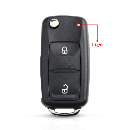 Flip Key Shell for Volkswagen VW Polo Passat Tiguan Golf Seat Skoda, Folding Car Remote Case