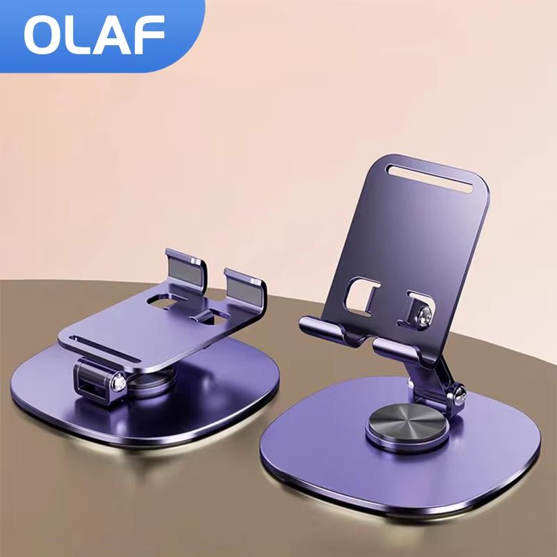 Olaf 360 deg. Rotating Desktop Phone & Tablet Stand – Universal Mount for iPhone 15/14/13, Samsung & iPad