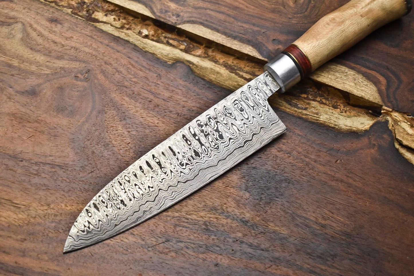 Custom 12 Damascus Steel Kitchen Chef Knife  Hand Forged Cooking Blade 2