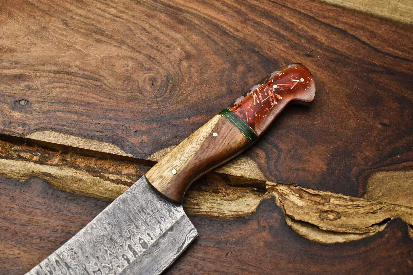 12 Damascus Chef Knife  Handmade Full Tang Kitchen Cooking Knife 1