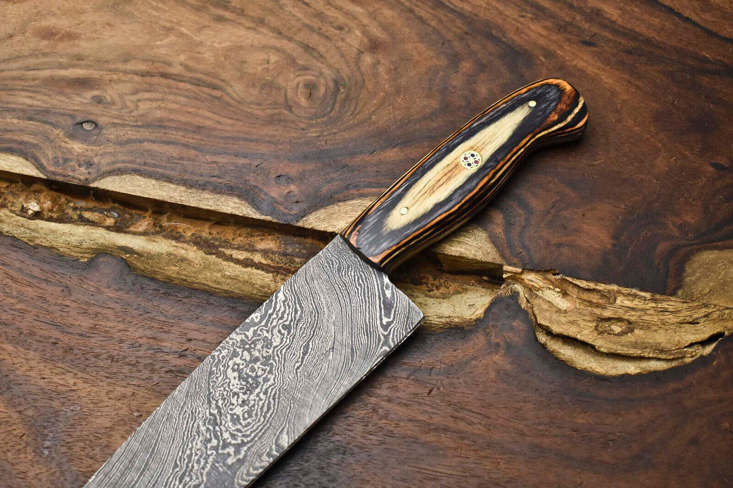 Professional 12 Damascus Steel Chef Knife  Handmade Kitchen Blade 1