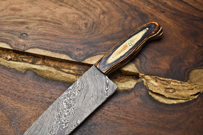 Professional 12 Damascus Steel Chef Knife  Handmade Kitchen Blade 1