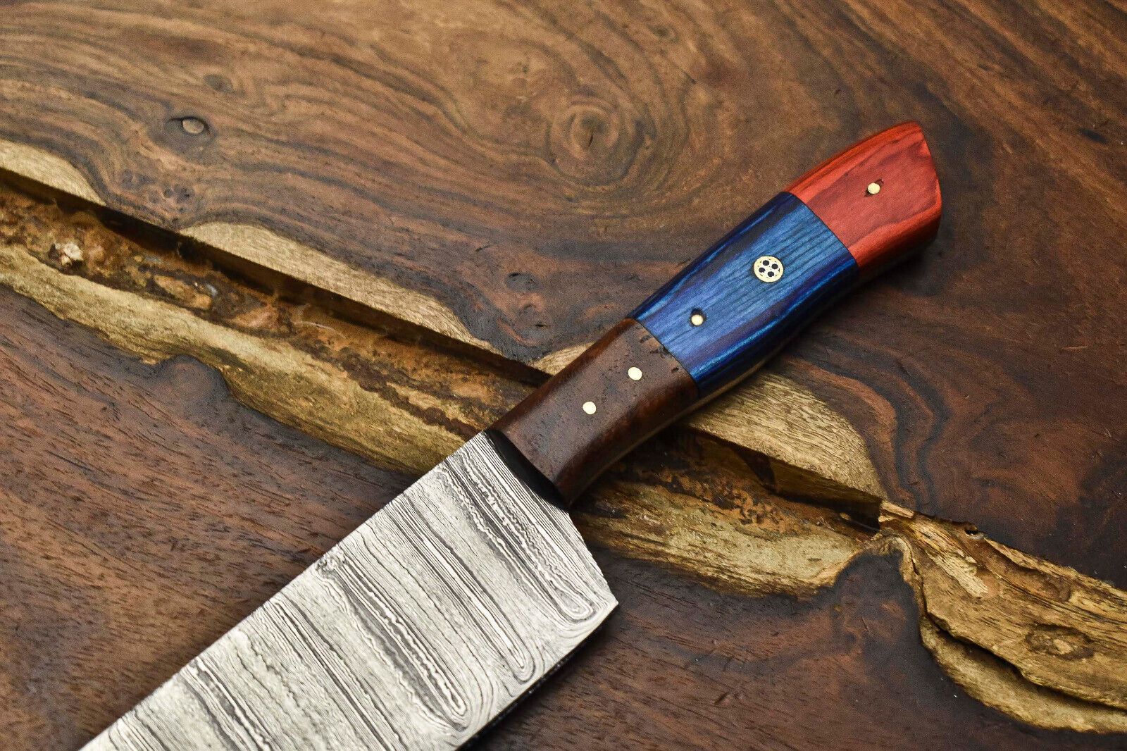 12 Inch Custom Damascus Steel Kitchen Knife  Full Tang Chef Knife 1