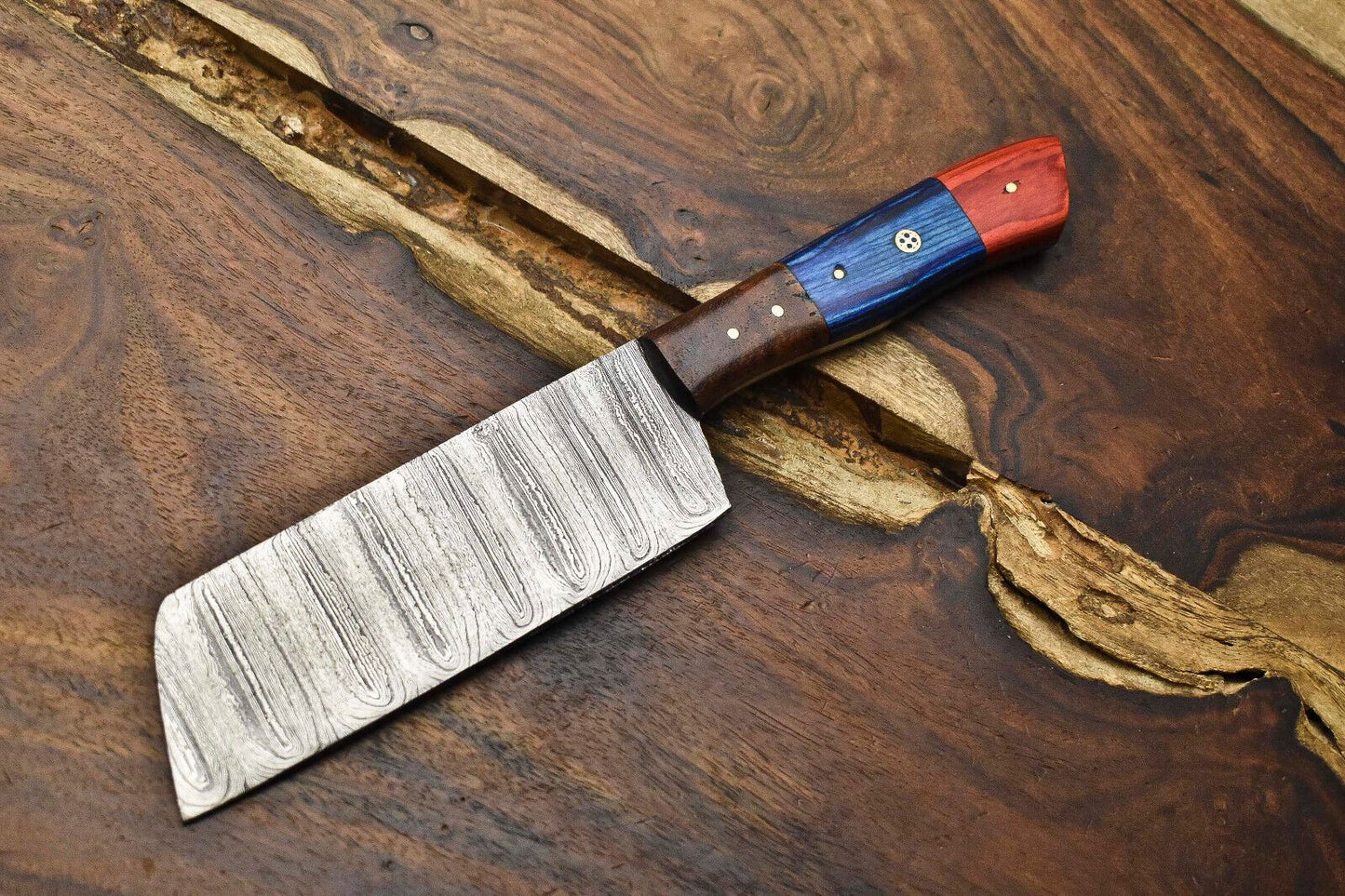12 Inch Custom Damascus Steel Kitchen Knife | Full Tang Chef Knife