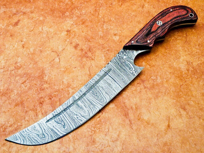 Custom Handmade 12 Damascus Chef Knife  Sharp Kitchen Cooking Blade 2