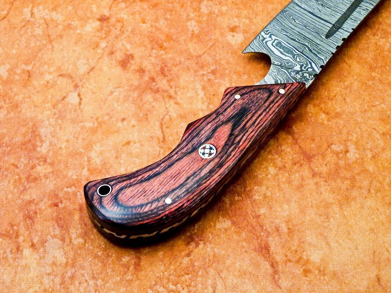 Custom Handmade 12 Damascus Chef Knife  Sharp Kitchen Cooking Blade 1