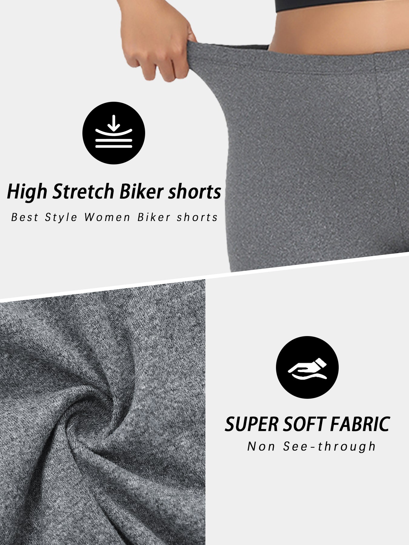 Super Soft Plus Size Biker Shorts For Women, No See Through, Workout, Running, Yoga, Athletic Shorts
