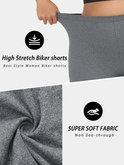 Super Soft Plus Size Biker Shorts For Women, No See Through, Workout, Running, Yoga, Athletic Shorts