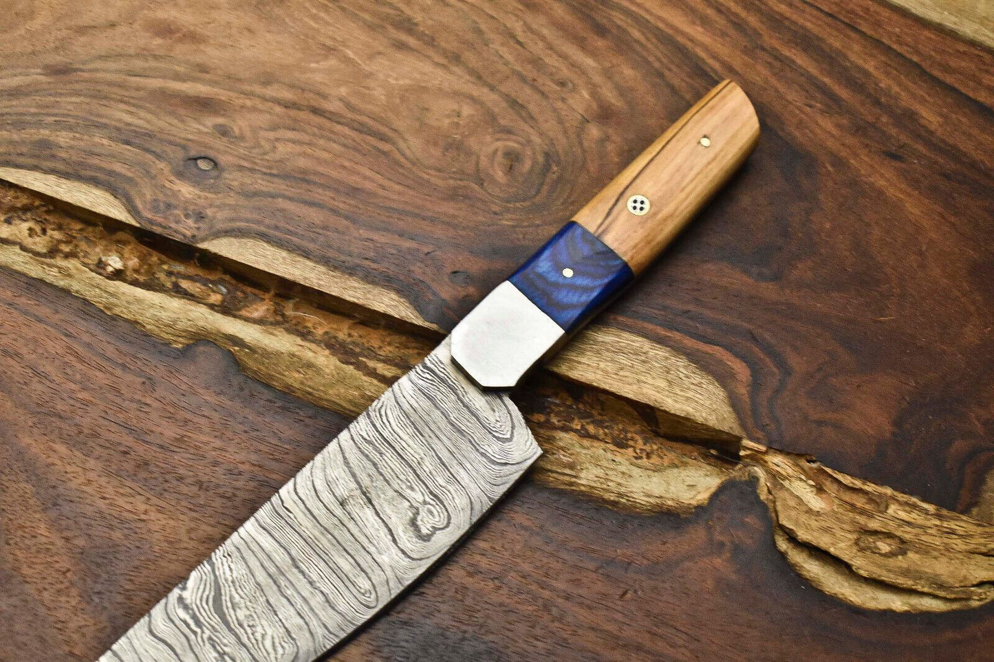 12 Damascus Steel Kitchen Knife  Handmade Chef Cooking Blade 1