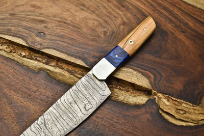12 Damascus Steel Kitchen Knife  Handmade Chef Cooking Blade 1