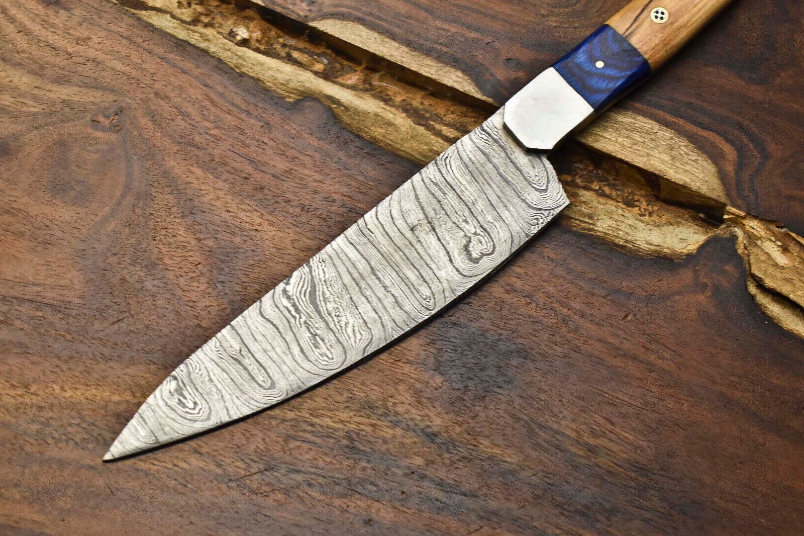 12 Damascus Steel Kitchen Knife  Handmade Chef Cooking Blade 2