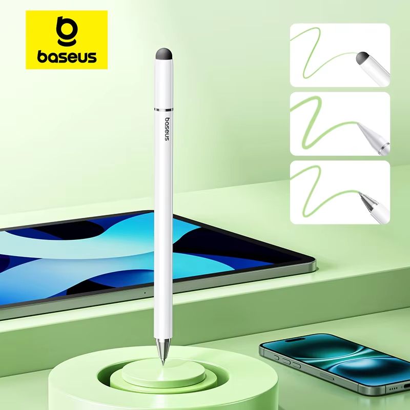 Baseus 3 in 1 100 W Multi-Connector Stylus Pen – Universal Touch & Draw Pen for iPhone/iPad/Samsung/Xiaomi/Huawei