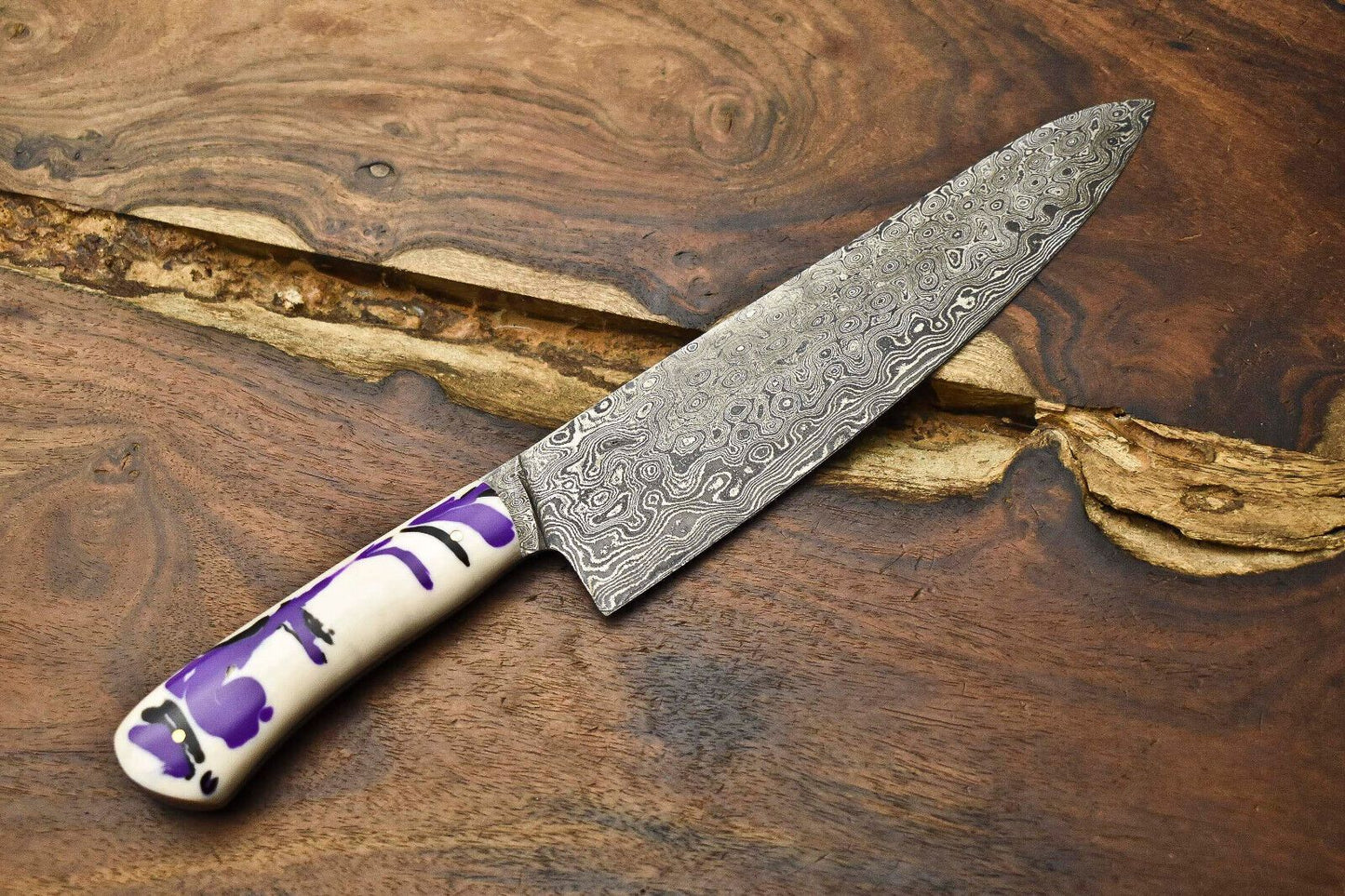 12 Inch Handmade Damascus Chef Knife  Premium Full Tang Forged Kitchen Knife 3