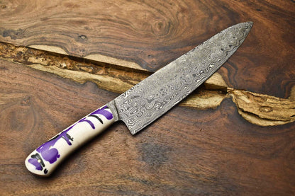 12 Inch Handmade Damascus Chef Knife  Premium Full Tang Forged Kitchen Knife 3