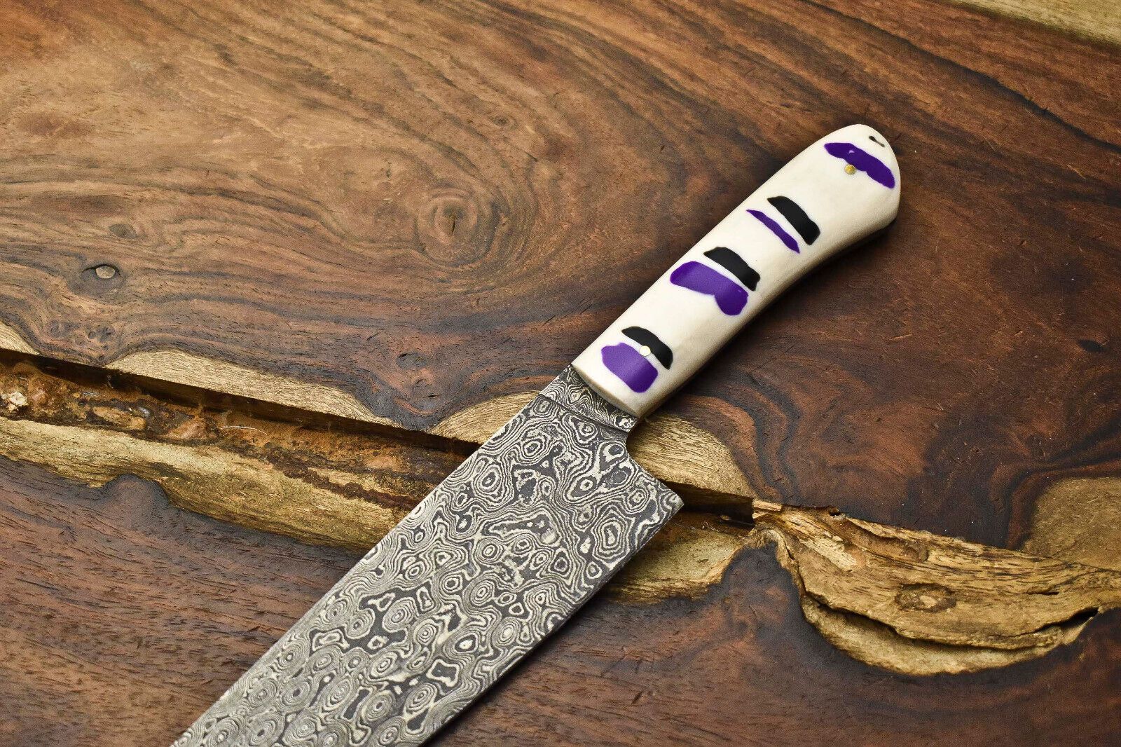 12 Inch Handmade Damascus Chef Knife  Premium Full Tang Forged Kitchen Knife 1