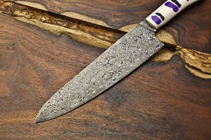 12 Inch Handmade Damascus Chef Knife  Premium Full Tang Forged Kitchen Knife 2