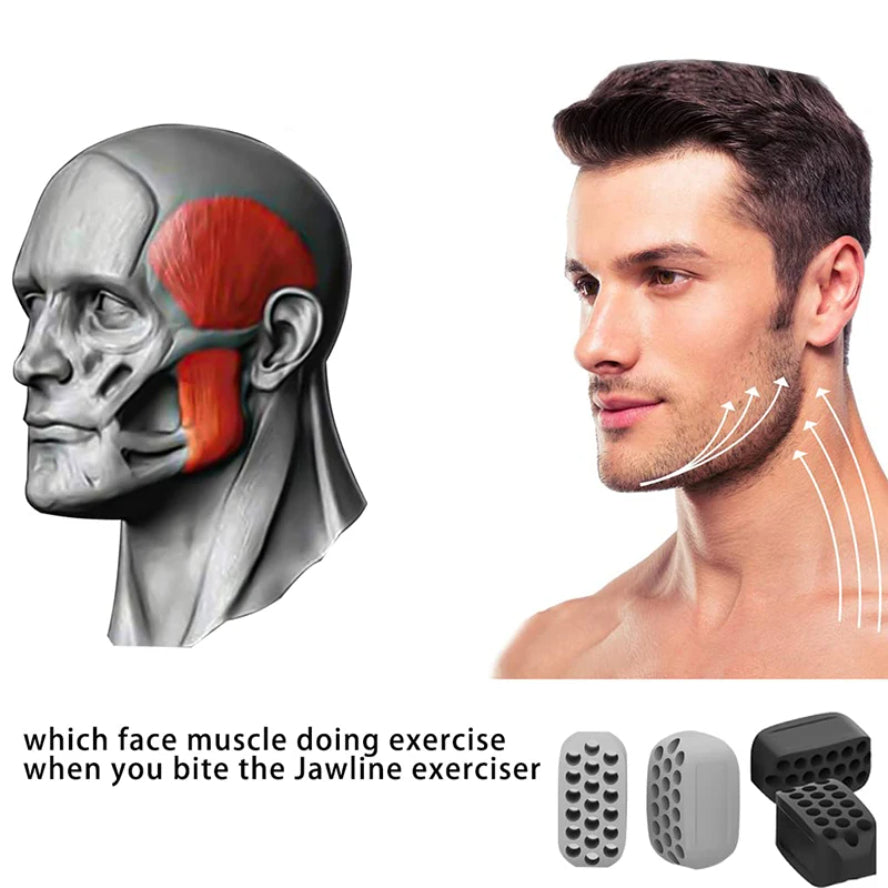 Facial Toner Silicone Jaw Exerciser Jawline Fitness Ball Neck  Chin Toning Equipment Double Chin Li 3