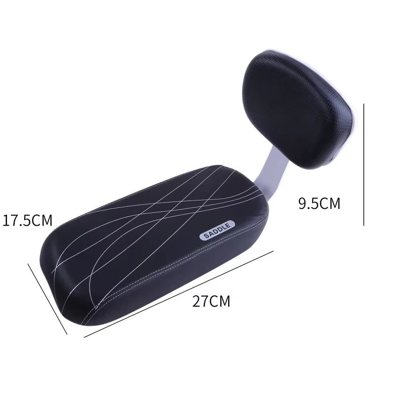 ComfortRide Rear Rack Bike Saddle With Backrest  Padded PU Leather Cushion For Child Or Adult Passe 4