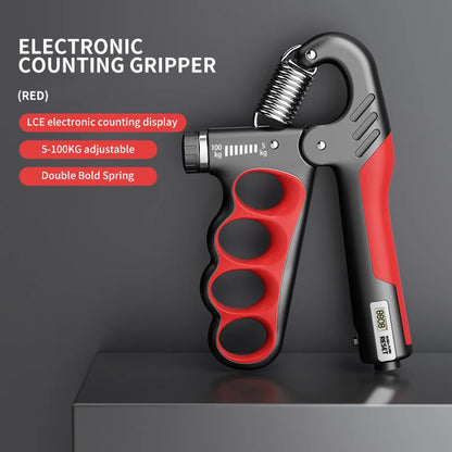 Electronic Hand Grip Exerciser Adjustable Strength Trainer With LCD Counter Forearm Muscle Recovery 5